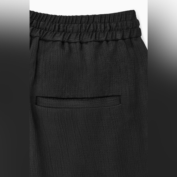 COS Textured Wide-Leg Drawstring Trousers - Picture 4 of 8